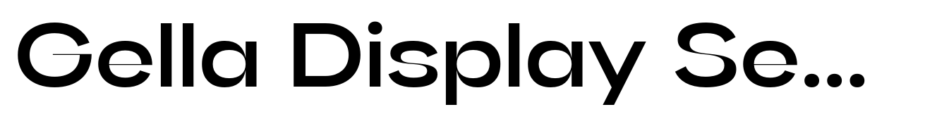 Gella Display Semi Expanded Semi Bold